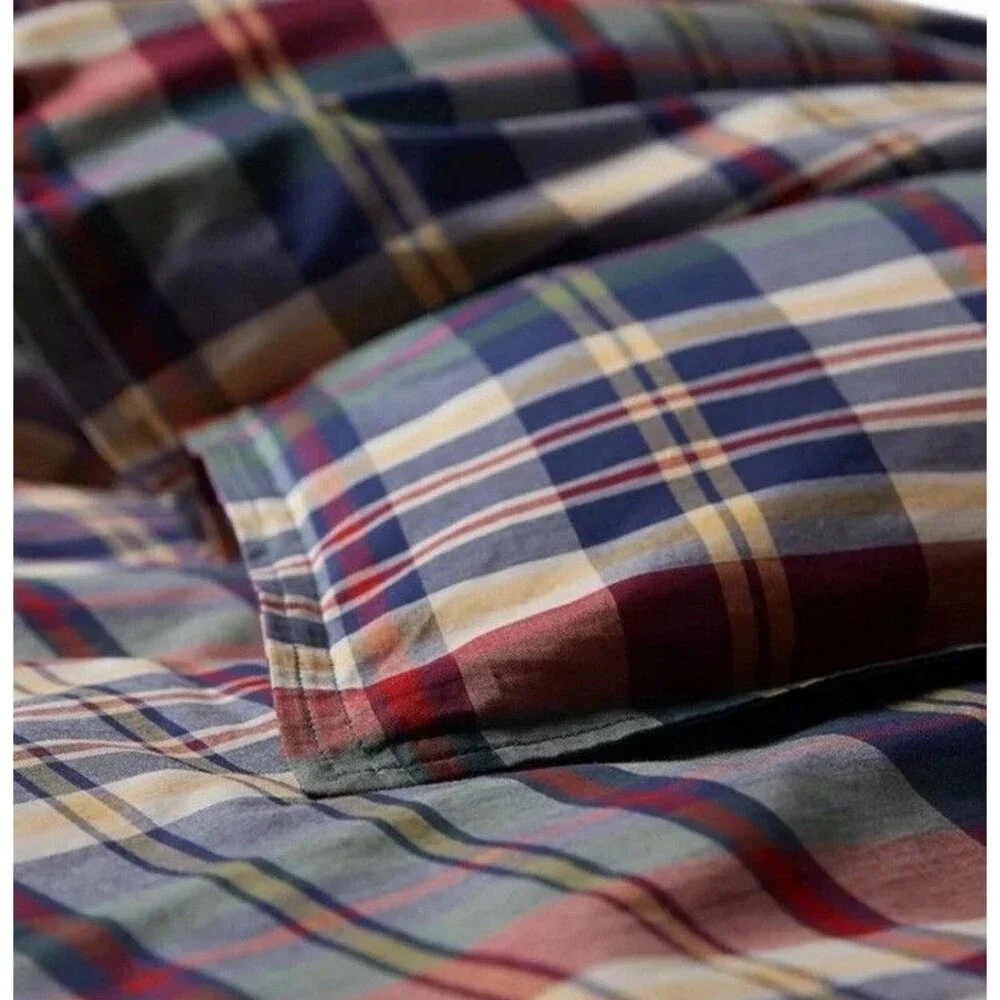 Lauren Ralph Lauren Wilson Plaid King Duvet Cover + 2 King Shams